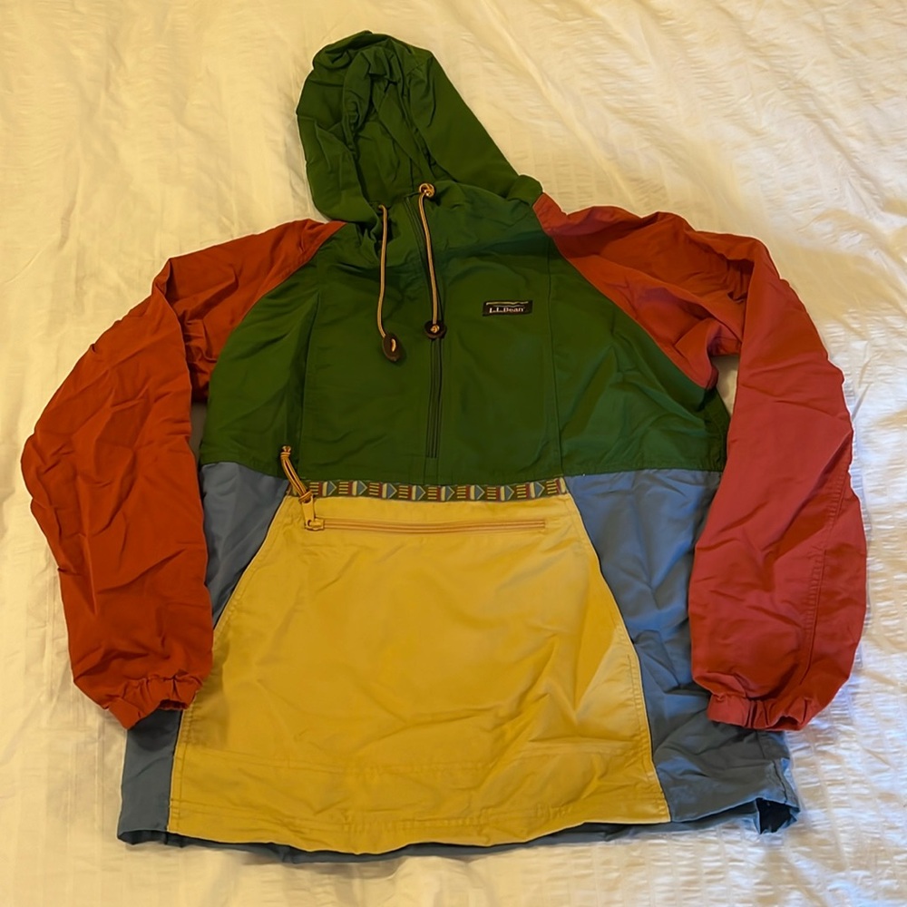 LL Bean Mountain Classic Anorak Colorblocked